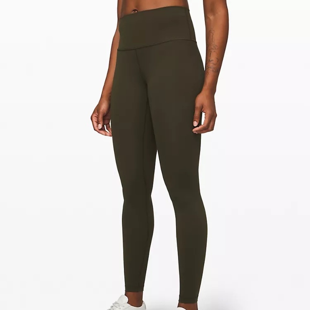 Lululemon Wunder Under High-Rise Tight 28" 
Luxtreme Dark Olive Green Size 4
